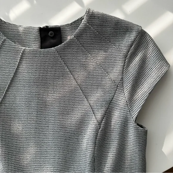 NWOT H&M Cap Sleeve Herringbone Pencil Dress - Picture 3 of 8